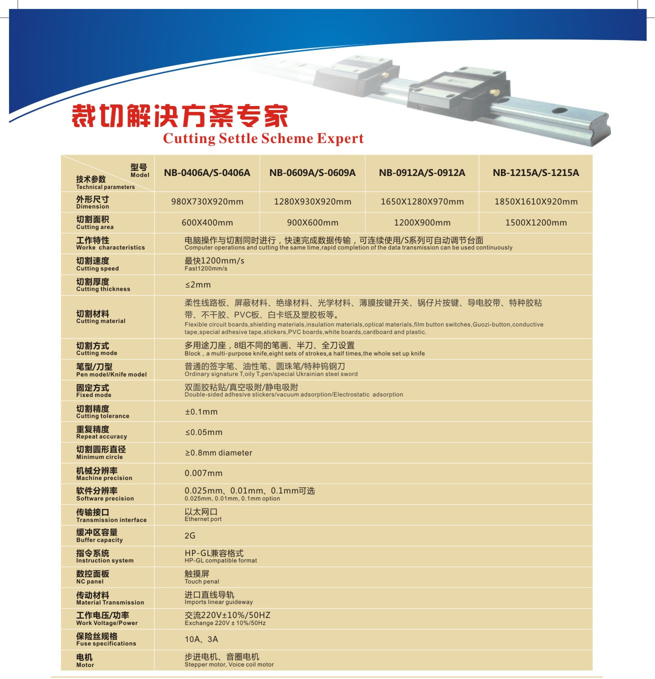 電子行業(yè)模切打樣機(jī)宣傳彩頁(yè)